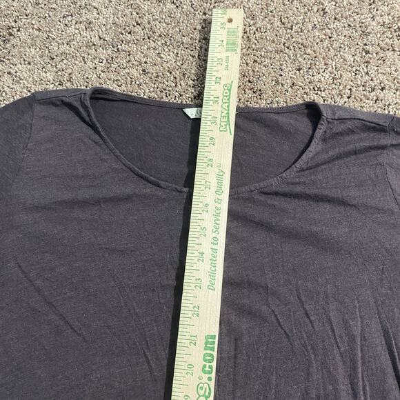 Chalet Tunic Top Womens Large Purple Button Front Long Sleeve Drawstring Hem USA - Picture 6 of 8